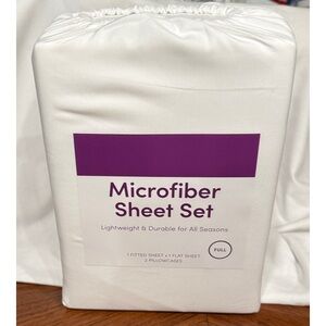 Microfiber Full Sheet Set - White